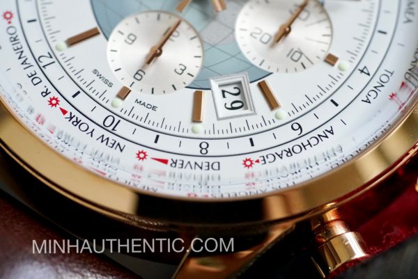 Breitling Transocean Unitime Chronograph 18k Rose Gold RB0510