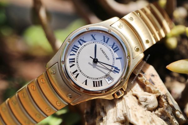 Cartier Santos Ronde Automatic 18k Gold 1900 1