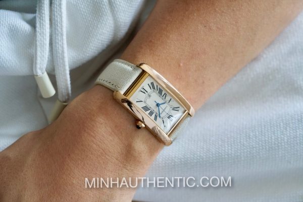 Cartier Tank Americaine 18k Rose Gold Automatic W2609156