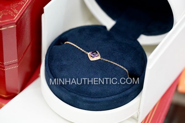 Fred Of Paris 18k Rose Gold Diamond Amethyst Pain De Sucre Bracelet 6B0235-000