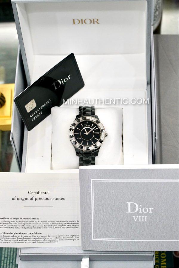 Dior VIII Place Vendome Black Ceramic Diamond CD1241E0C001