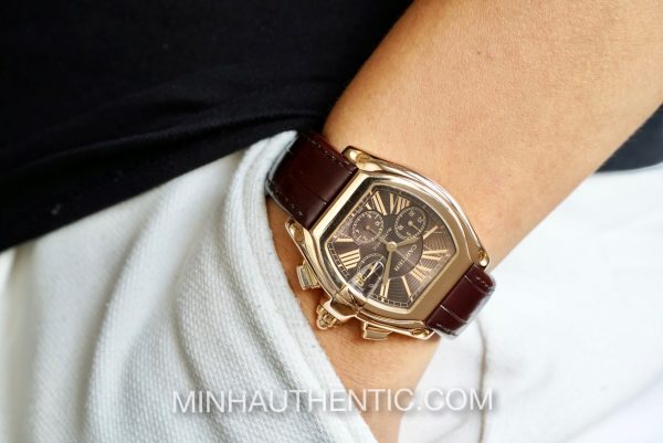 Cartier Roadster Chronograph 18k Rose Gold 2848 W62042Y5