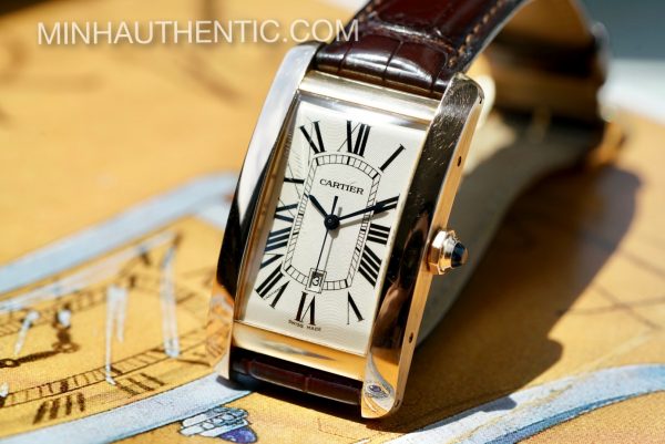 Cartier Tank Americaine 18k Rose Gold Automatic W2609156