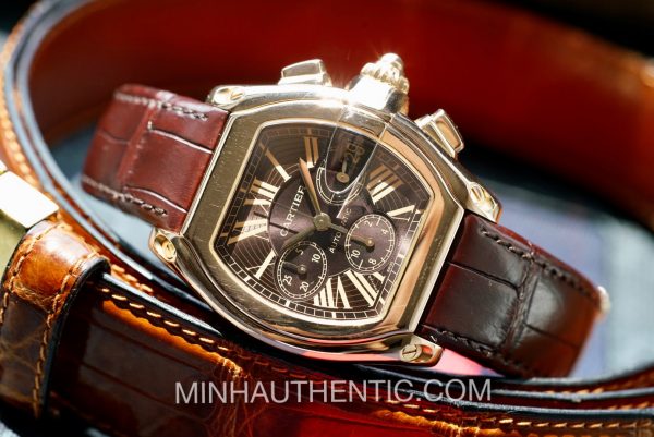 Cartier Roadster Chronograph 18k Rose Gold 2848 W62042Y5