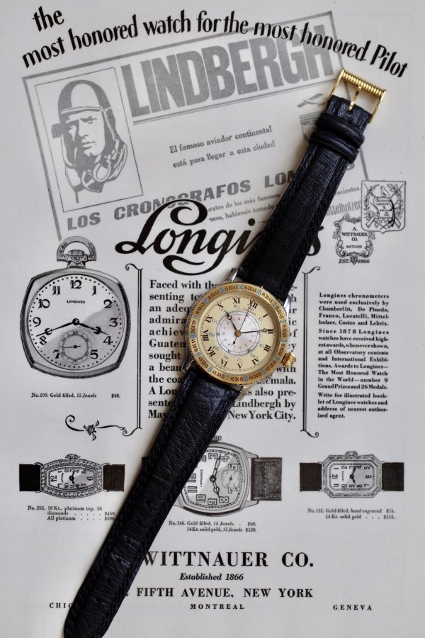 Longines Lindbergh Hour Angle Automatic 18k Gold/Steel 989.5215