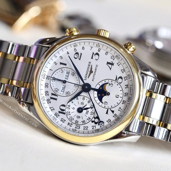 Longines Master Chronograph Moonphase 18kGold/Steel L2.673.5.78.7