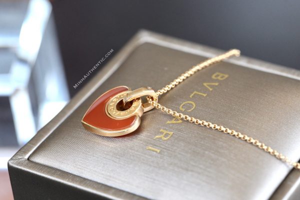 Bvlgari Coure 18k Rose Gold/Carnelian Necklace CL857494