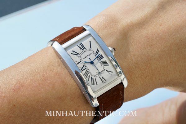 Cartier Tank Americaine Large Automatic 18k White Gold 1741 W2603256