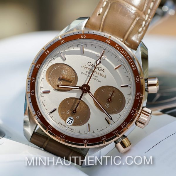 Omega Speedmaster 38 Co-Axial Chronometer Automatic 18k Sedna Gold/Steel 324.23.38.50.02.002