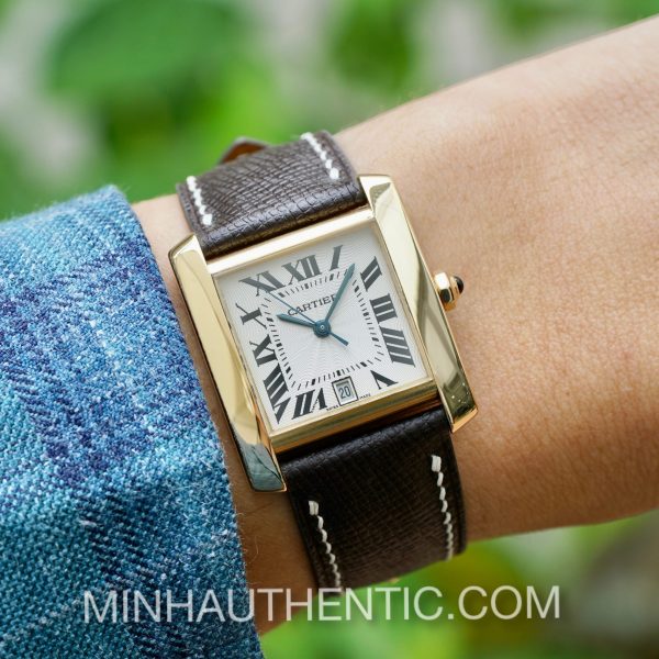 Cartier Tank Francaise Large Automatic 18k Gold W5000156