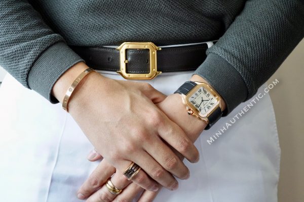 Cartier Santos Large 18k Rose Gold WSSA0019 - Hình ảnh 15