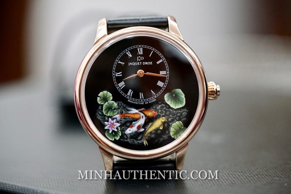 Jaquet Droz Ateliers D’Art Petite Heure Minute Carp 18k Rose Gold J005013224