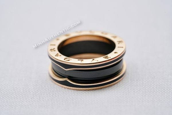 Bvlgari B.zero1 2-band 18k Rose Gold/ Black Ceramic