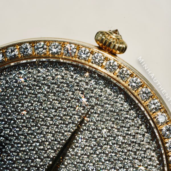 Piaget Altiplano 18k Yellow Gold Pave Diamond Dial 38mm Mechanical