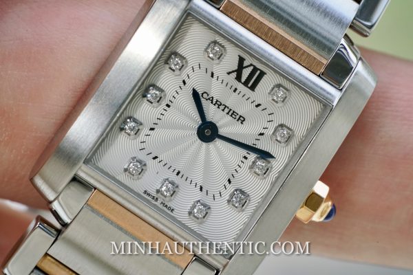 Cartier Tank Francaise Diamond Rose Gold/Steel WE110004