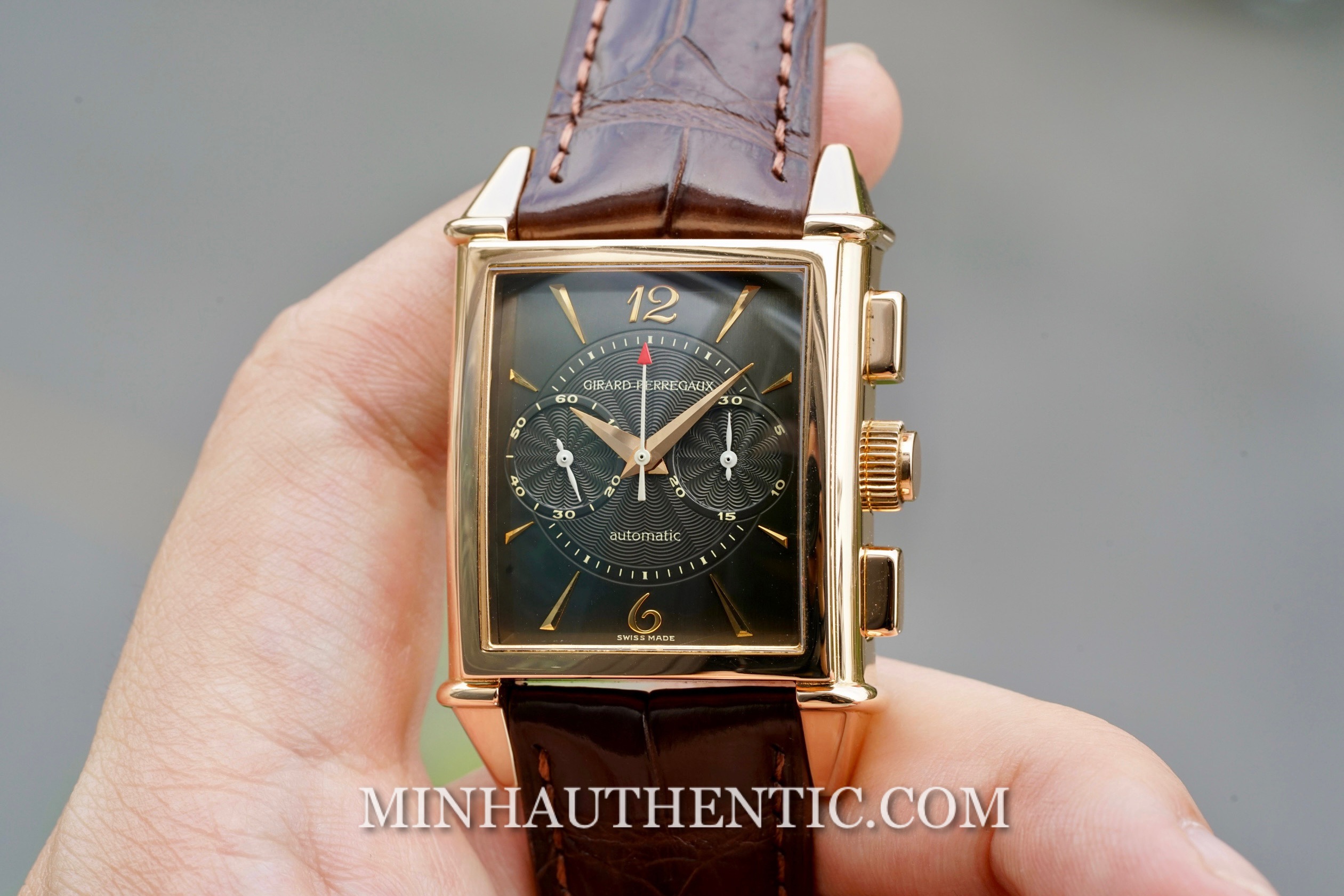 Girard Perregaux Vintage 1945 Automatic Chronograph 18k Rose Gold