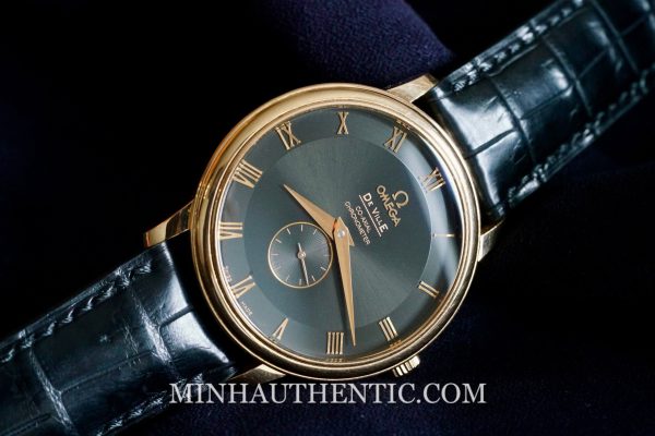 Omega De Ville Prestige Small Second Co-Axial Chronometer Black 18k Rose Gold 4614.50.01