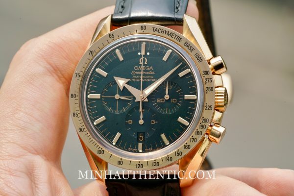 Omega Speedmaster Broad Arrow Blue Rose Gold 3653.80.33