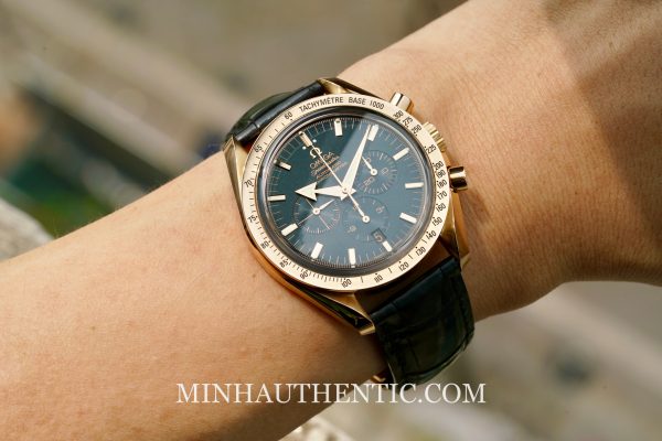 Omega Speedmaster Broad Arrow Blue Rose Gold 3653.80.33