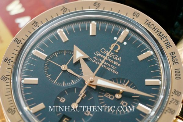 Omega Speedmaster Broad Arrow Blue Rose Gold 3653.80.33