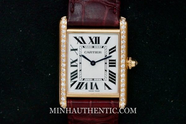 Đồng hồ Cartier Tank Louis Large Diamond Rose Gold WJTA0014