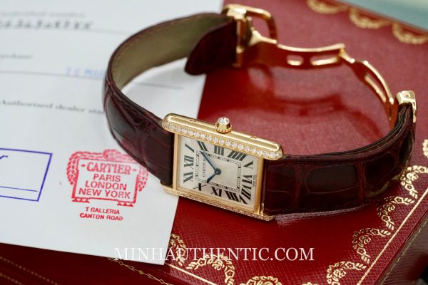 Cartier Tank Louis Large Diamond Rose Gold WJTA0014