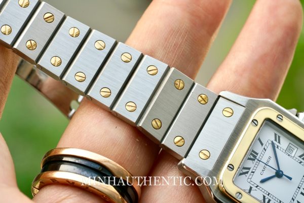 Cartier Santos Carree Gold Steel 2961