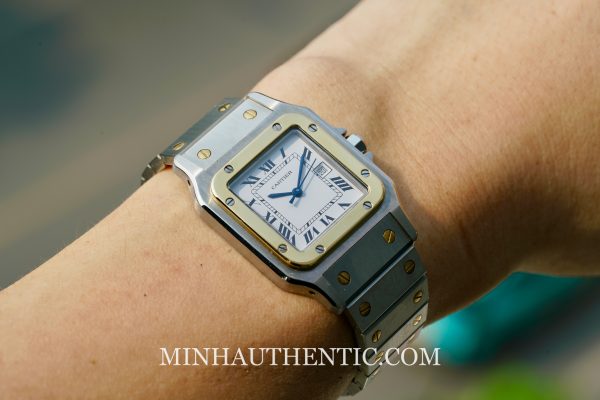 Cartier Santos Carree Gold Steel 2961