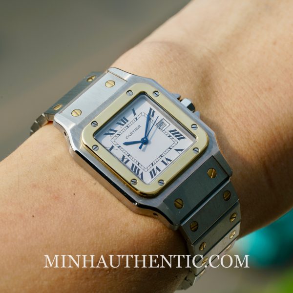 Cartier Santos Carree Gold Steel 2961