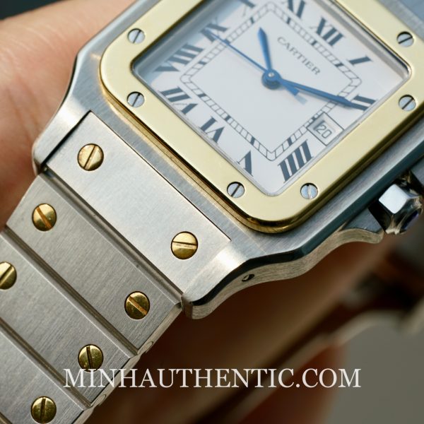 Cartier Santos Carree Gold Steel 2961