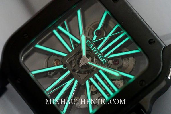 Cartier Santos Skeleton ADLC “Noctambule” WHSA0009 lume