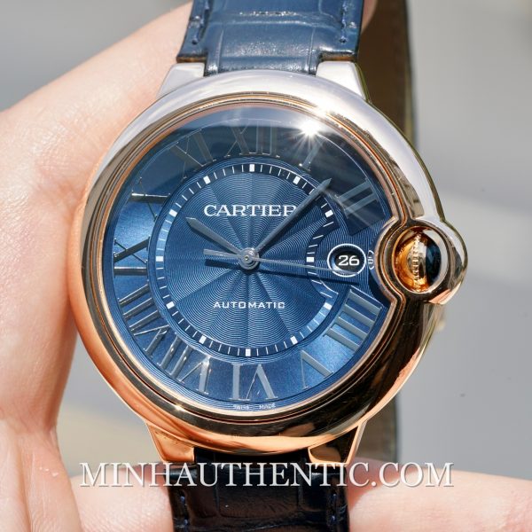 Cartier Ballon Bleu 42mm Blue Rose gold 42mm WGBB0036