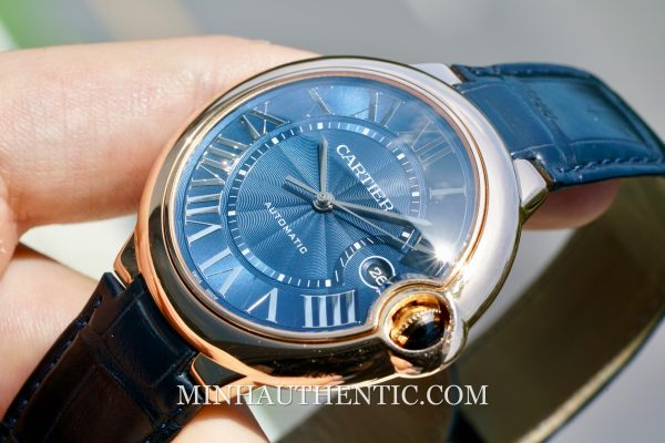 Cartier Ballon Bleu 42mm Blue Rose gold 42mm WGBB0036