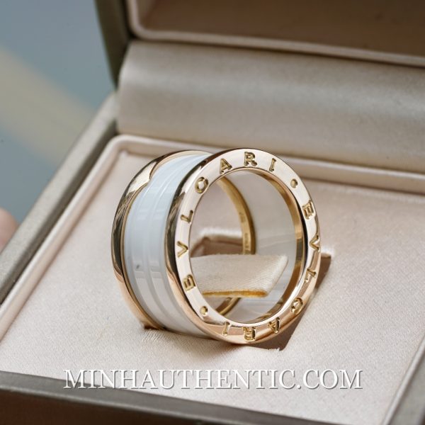 Bvlgari B.zero1 4-band Ring 18k Rose Gold/Ceramic