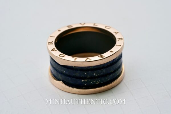 Bvlgari B.zero1 Rose Gold Blue Marble Ring