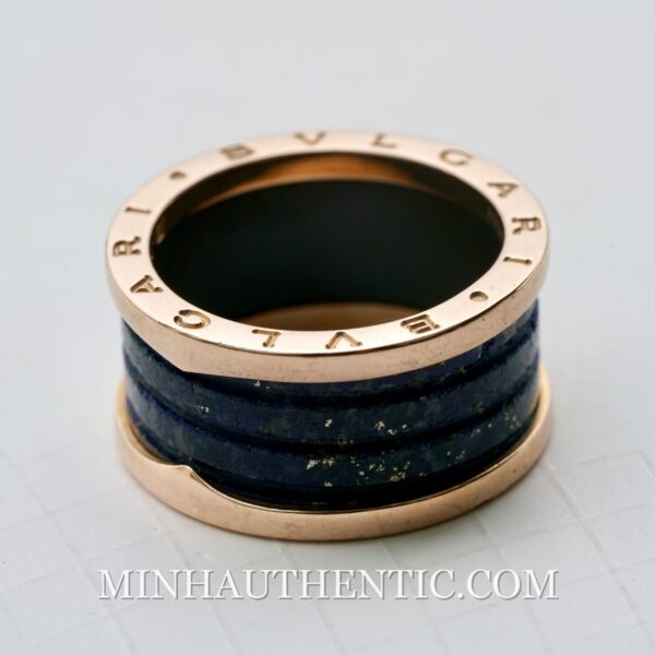 Bvlgari B.zero1 Rose Gold Blue Marble Ring