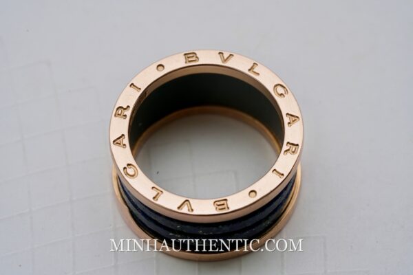 Bvlgari B.zero1 Rose Gold Blue Marble Ring - Hình ảnh 3