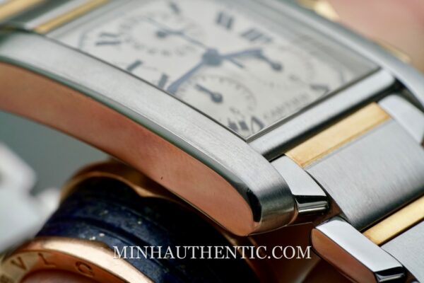 Cartier Tank Francaise Chronoflex Steel Gold W51004Q4 - Hình ảnh 7