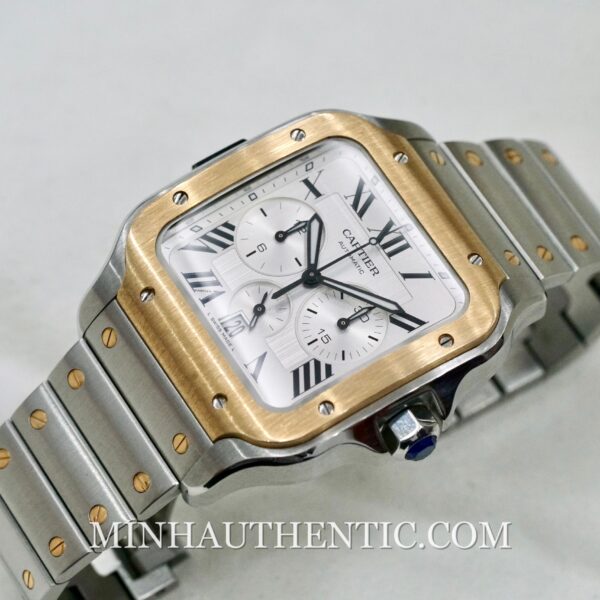 Cartier Santos Chronograph Gold Steel W2SA0008