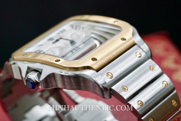 Cartier Santos Chronograph Gold Steel W2SA0008 - Hình ảnh 5