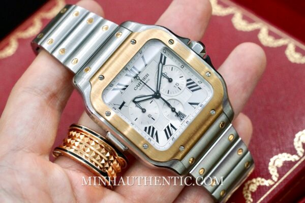 Cartier Santos Chronograph Gold Steel W2SA0008