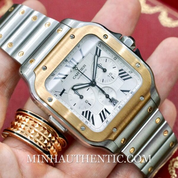 Cartier Santos Chronograph Gold Steel W2SA0008