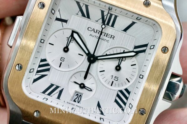 Cartier Santos Chronograph Gold Steel W2SA0008