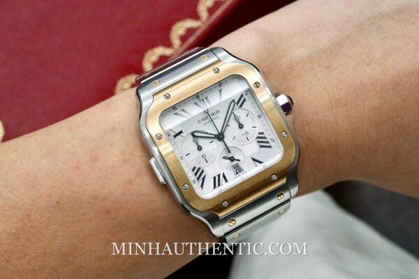 Cartier Santos Chronograph Gold Steel W2SA0008