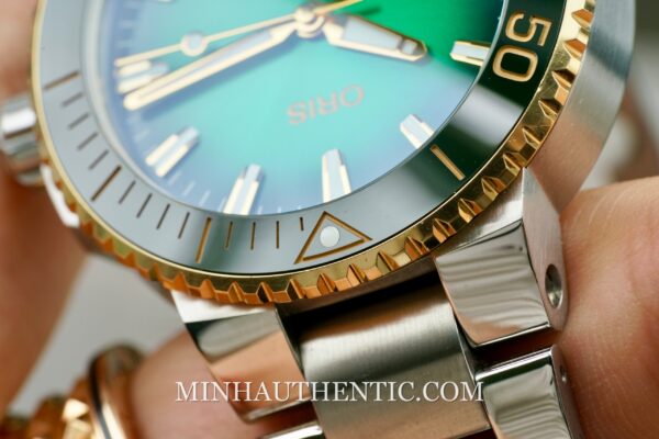 Oris Aquis Date Calibre 400 Green Gold Steel 01 400 7769 6357-07 8 22 09PEB - Hình ảnh 4