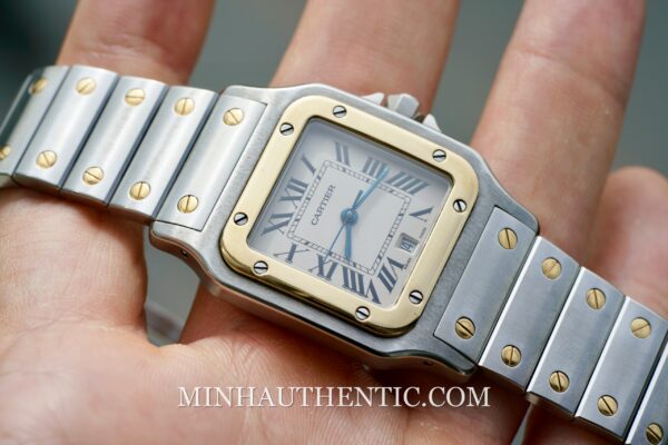 Cartier Santos Galbee quartz Gold Steel W20011C4 (1566)