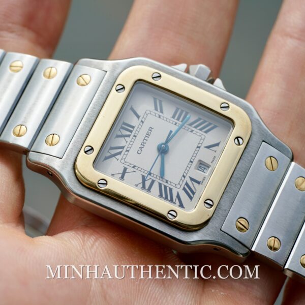 Cartier Santos Galbee quartz Gold Steel W20011C4 (1566)
