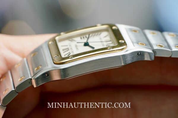 Cartier Santos Galbee quartz Gold Steel W20011C4 (1566) - Hình ảnh 5