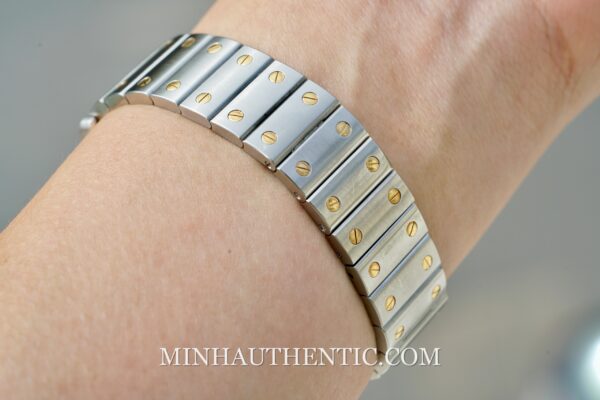 Cartier Santos Galbee quartz Gold Steel W20011C4 (1566)