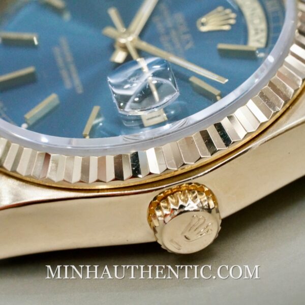 Rolex Day Date Blue Yellow Gold 18038